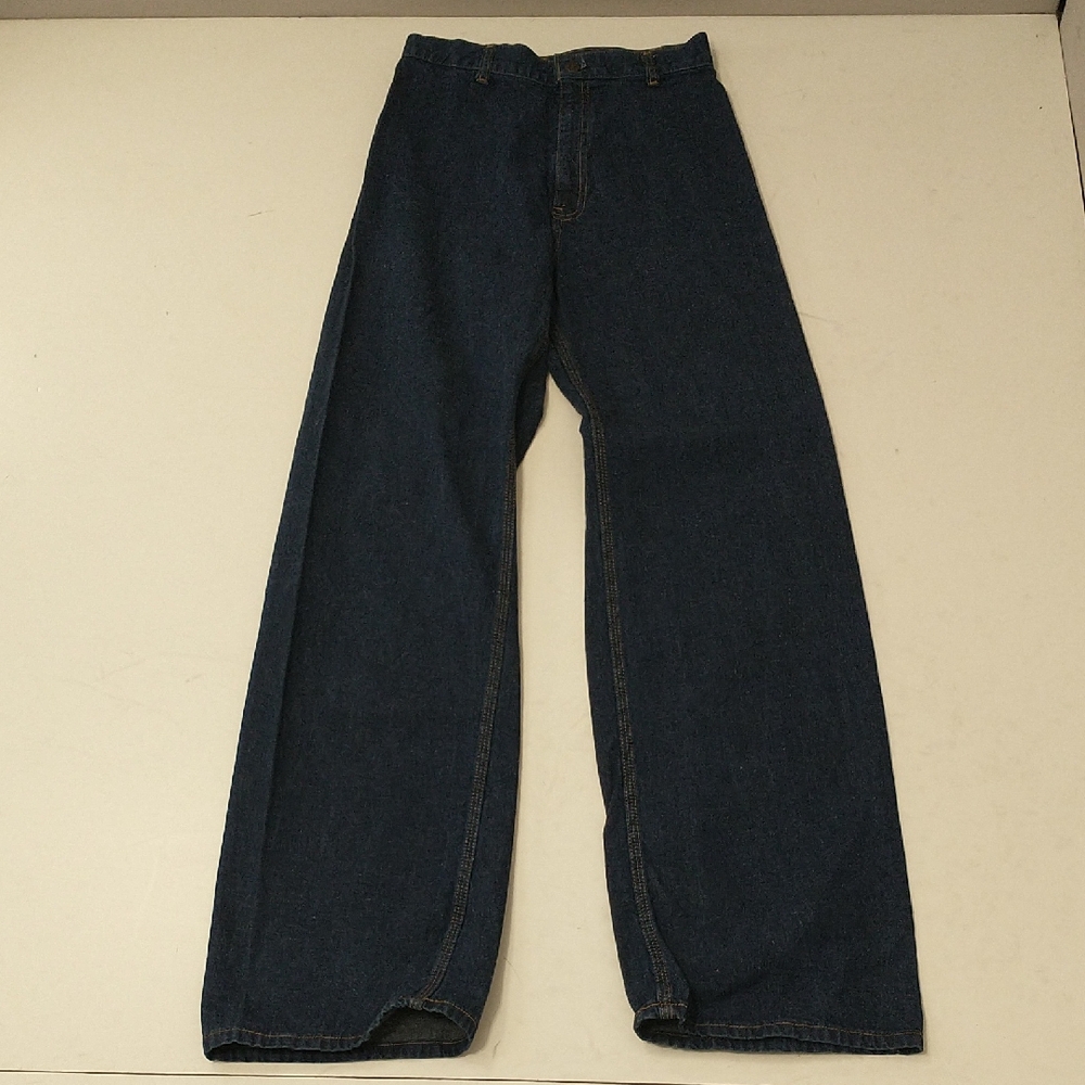 Vintage  60s 70s Levi's Jeans High Waist Wide Leg Flare Dark Wash Denim See Meas
